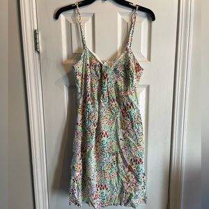 floral slip mini dress from anthropologie hutch wildflower pattern- small
